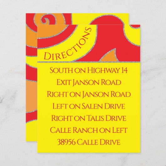 BM Bar Bat Mitswa behuizing/richting Kaart werveli (Voorkant / Achterkant)