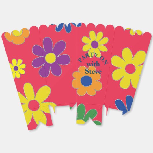 BM Bar Bat Mitswa Bloemen Bedankdoosjes (Ongevouwen)