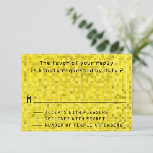 BM Bar Bat Mitswa Enclosure RSVP-kaarten Game On RSVP Kaartje (Staand voorkant)