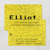 BM Bar Bat Mitswa Enclosure RSVP-kaarten Game On RSVP Kaartje (Voorkant / Achterkant)