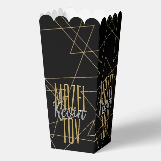 BM Bar Bat Mitswa Gold Stars Bedankdoosjes (Voorkant)