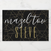 BM Bar Bat Mitswa Gold Stars Mini Wijnlabels Sparkling Wijnetiket (Enkel label)