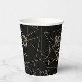 BM Bar Bat Mitswa Gold Stars Papieren Bekers (Rechts)