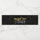 BM Bar Bat Mitswa Gold Stars Waterfles Etiket (Enkel label)