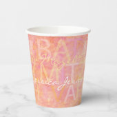 BM Bar Bat Mitswa Paper Cup Gewoon Subtiel Papieren Bekers (Links)