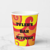 BM Bar Bat Mitswa Paper Cup Hippie wervelingen Papieren Bekers (Voorkant)
