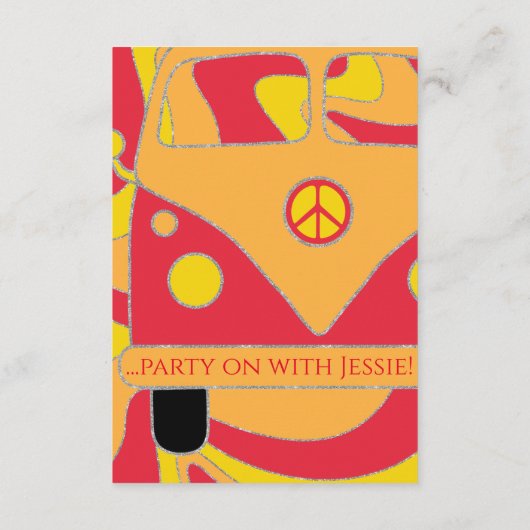 BM Bar Bat Mitswa Receptie Kaarten Golven (Achterkant)