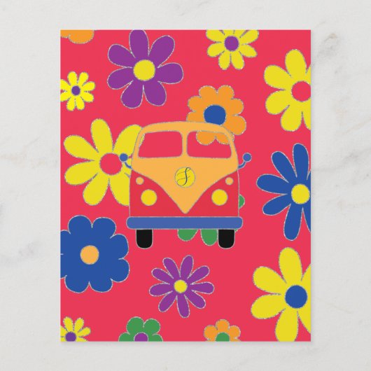 BM Bar Bat Mitswa Richting Kaart Flowers 2 (Achterkant)