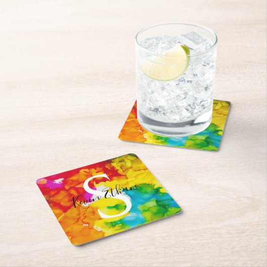 BM Bar Bat Mitswa Splash Kleur Kartonnen Onderzetters (Insitu)