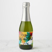 BM Bar Bat Mitswa Splash van kleur Sparkling Wijnetiket (Voorkant)