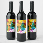 BM Bar Bat Mitswa Splash van kleur Wijn Etiket (Flessen)