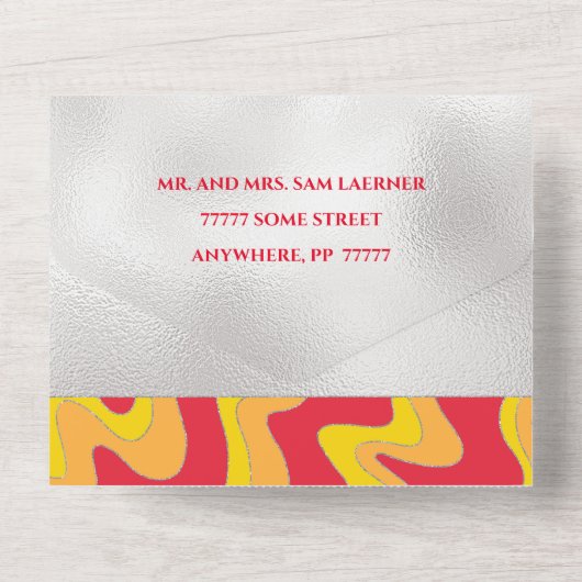 BM Bar Bat Mitzvah Alles Een Uitnodiging Glitter W (Achterkant)