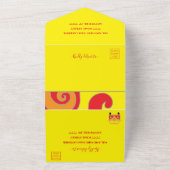 BM Bar Bat Mitzvah Alles in een Uitnodigen Glitter All In One Uitnodiging (Buitenkant)