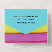 BM Bar Bat Mitzvah Confetti Tallit All In One Uitnodiging (Achterkant)