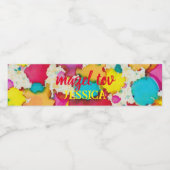 BM Bar Bat Mitzvah Confetti Waterfles Etiket (Enkel label)
