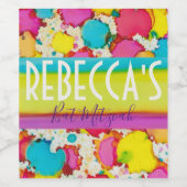 BM Bar Bat Mitzvah Confetti Wijnflesetiket Wijn Etiket (Enkel label)