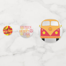 BM Bar Bat Mitzvah Confetti Zilver Sinaasappel Gee