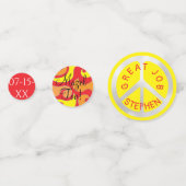 BM Bar Bat Mitzvah Confetti Zilver Sinaasappel Gee (Voorkanten)