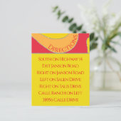 BM Bar Bat Mitzvah Direction Kaart Wavy Line (Staand voorkant)