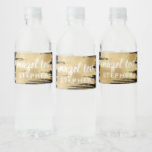 BM Bar Bat Mitzvah Elegant Goud Waterfles Etiket (Flessen)