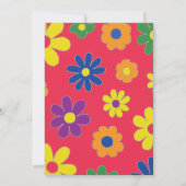 BM Bar Bat Mitzvah Flowery Save The Date (Achterkant)