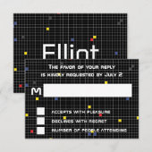 BM Bar Bat Mitzvah Game On RSVP Kaartje (Voorkant / Achterkant)