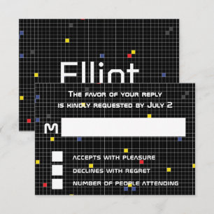 BM Bar Bat Mitzvah Game On RSVP Kaartje