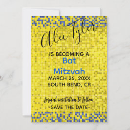 BM Bar Bat Mitzvah Game On Save The Date