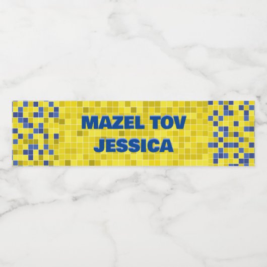 BM Bar Bat Mitzvah Game On Waterfles Etiket (Enkel label)