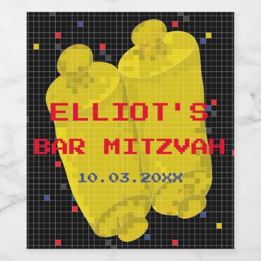 BM Bar Bat Mitzvah Game On Wijn Etiket (Enkel label)