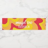 BM Bar Bat Mitzvah Glitter Swirls Waterfles Etiket (Enkel label)