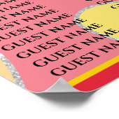 BM Bar & Bat Mitzvah Glittery Swirl Zitting Grafie Poster (Hoek)