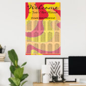 BM Bar & Bat Mitzvah Glittery Swirl Zitting Grafie Poster (Thuiskantoor)