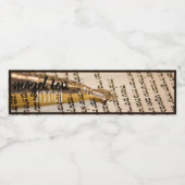 BM Bar Bat Mitzvah Gold Yad Waterfles Etiket (Enkel label)