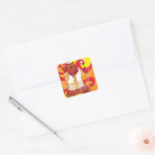 BM Bar Bat Mitzvah Hippie Tallit Beer Vierkante Sticker (Envelop)