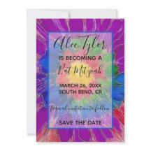 BM Bar Bat Mitzvah Kleurrijk Elegant