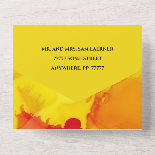 BM Bar Bat Mitzvah Kleurrijke Tallit All In One Uitnodiging (Achterkant)