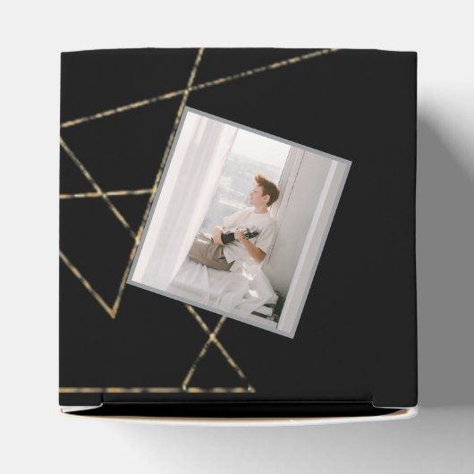 BM Bar Bat Mitzvah Overlapping Stars Bedankdoosjes (Bovenkant)