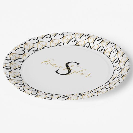 BM Bar Bat Mitzvah Papier Bord Elegant Goud Zwart (Gekanteld)