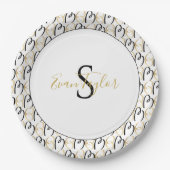 BM Bar Bat Mitzvah Papier Bord Elegant Goud Zwart (Voorkant)