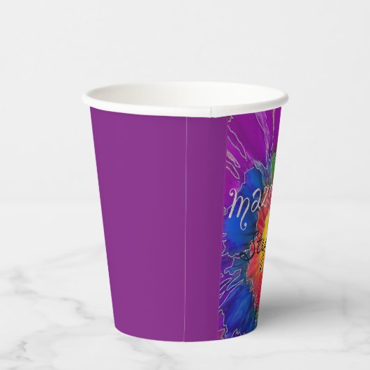 BM Bar Bat Mitzvah Papieren Beker Elegante Kleuren (Rechts)