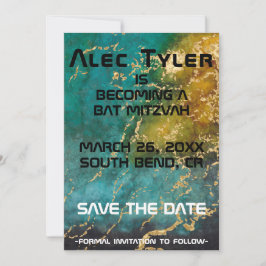 BM Bar Bat Mitzvah Ruimte Opslaan De Datum Save The Date