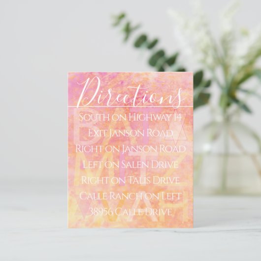 BM Bar Bat Mitzvah Simply Subtle Direction Kaart (Staand voorkant)