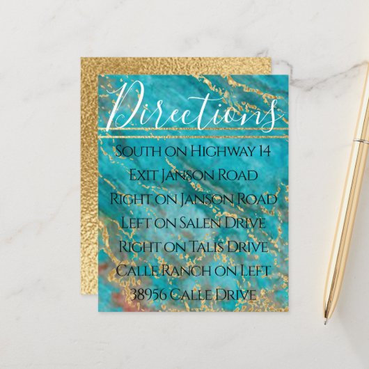 BM Bar Bat Mitzvah uit deze wereld richting Kaart (Voorkant / Achterkant in situ)