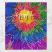 BM Bar Bat Mitzvah Wijnflesetiket Stropdas geverfd Wijn Etiket (Enkel label)