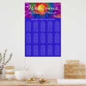 BM Bar & Bat Mitzvah Zilver Bloemen Zitting Grafie Poster (Keuken)