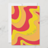 BM Bar Bat Mitzvah Zilverachtige golven Save The Date (Achterkant)