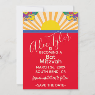 BM Bar Bat Mitzvah Zonnige Dag Save The Date