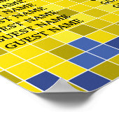 BM Bar en Bat Mitswa Game op de Zittingsgrafiek Poster (Hoek)