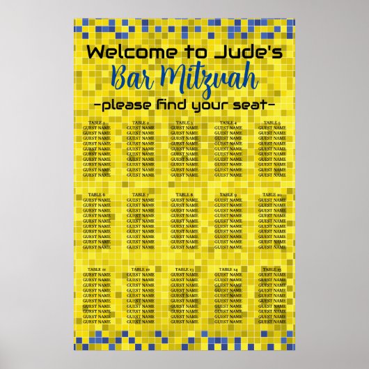 BM Bar en Bat Mitswa Game op de Zittingsgrafiek Poster (Voorkant)